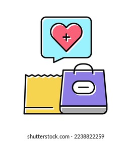 grocery shopping homecare service color icon vector. grocery shopping homecare service sign. isolated symbol illustration