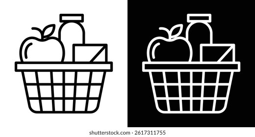 Grocery shopping icon vector for web and mobile app. Symbol isolated.
