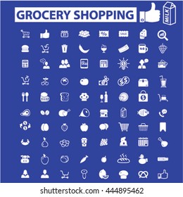 grocery shopping icons