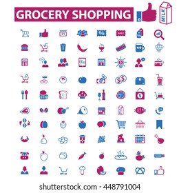 grocery shopping icons