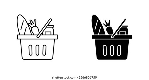 Grocery shopping icons pack for apps and web UI designs