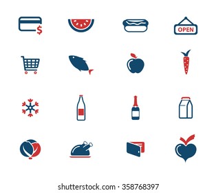 Grocery simply icons for web