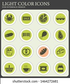 Grocery simply vector icons for web and user interface design