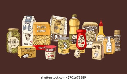 Vetor de banner de classificação de loja de mercearia