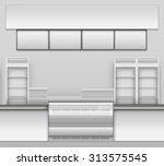 Grocery Store Bar Cafe Beer Cafeteria Fast Food Counter Desk Interior Exterior Showcase Vector
