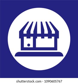 Grocery store front door and window icon