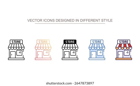 Grocery Store icon design with white background stock illustration