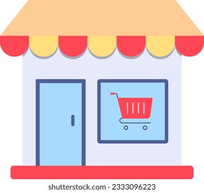 Imagen del icono de la tienda de comestibles. Adecuado para aplicaciones móviles.