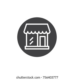 Grocery store icon vector, filled flat sign, solid pictogram isolated on white. Shop symbol, logo illustration.