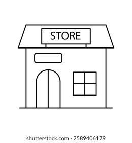 grocery store icon with white background vector stock illustration