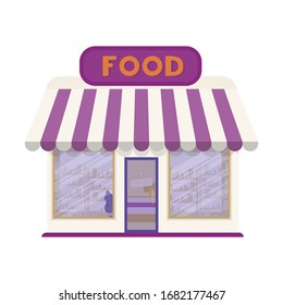 Grocery store isolated on a white background. Vector illustration