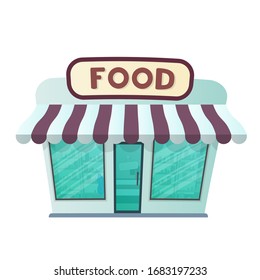 Grocery store isolated on a white background. Vector illustration