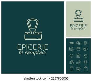 Grocery Store Logo, Bulk Product Sales Counter, Organic And Local Product Shop, Short Circuit Sales, From Producer To Consumer