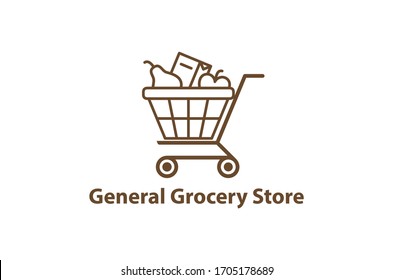 grocery store logo design template for your business