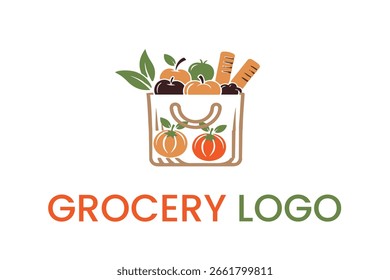 "Modelo de vetor de designs de logotipo de mercearia"