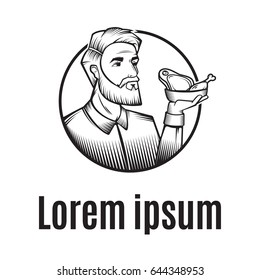 Grocery store Logo Vector Template. For Label, Badge, Sign or Advertising. Food Logo.