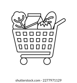 Vector de iconos de esquema de almacén de productos