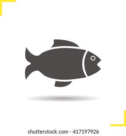 Grocery store seafood sign. Vector isolated illustration