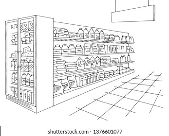 1,498 Supermarket shelf drawing Images, Stock Photos & Vectors ...