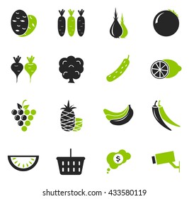 Grocery store simply icons for web and user interfaces
