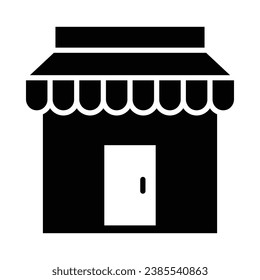 Grocery Store Vector Glyph Icon For Personal And Commercial Use.
