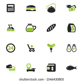 Grocery store vector icons for user interface design