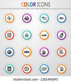 Grocery store vector icons for user interface design