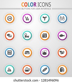Grocery store vector icons for user interface design