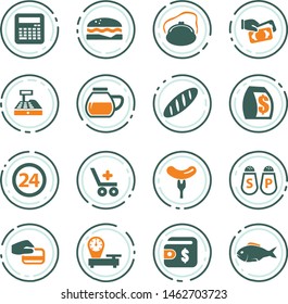 Grocery store vector icons for user interface design