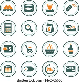 Grocery store vector icons for user interface design