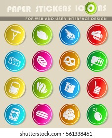 grocery store vector icons for user interface design