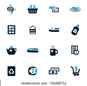 Grocery store vector icons for user interface design