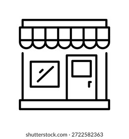 Grocery Store Vector Outline Icon EPS 10 File