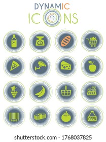 grocery store vector simply symbol on white background with dynamic lines for animation for web icons and user interface