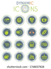grocery store vector simply symbol on white background with dynamic lines for animation for web icons and user interface
