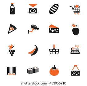 grocery store web icons for user interface design