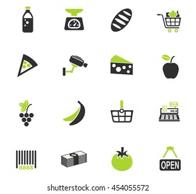 grocery store web icons for user interface design
