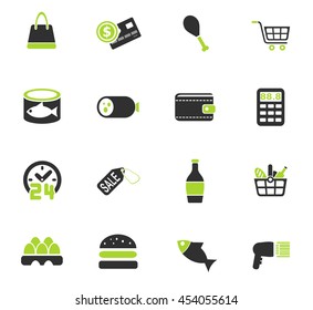 grocery store web icons for user interface design