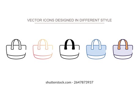 Grocery Tote icon design with white background stock illustration