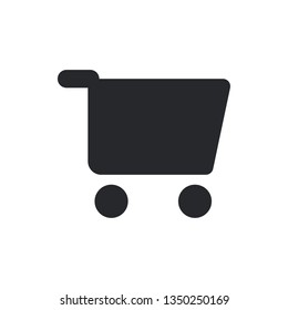 grocery trolley flat vector icon
