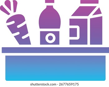 Ícono de Vector de comestibles. Se puede utilizar para aplicaciones de impresión, móviles y de Web.