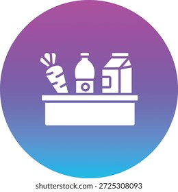 Ícono de Vector de comestibles. Se puede utilizar para aplicaciones de impresión, móviles y de Web.