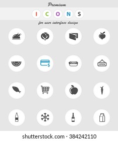 Grocery  vector icons for web sites and user interface