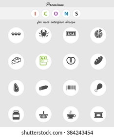 Grocery  vector icons for web sites and user interface