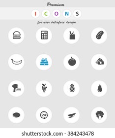 Grocery  vector icons for web sites and user interface