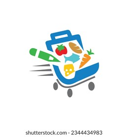 diseño del logotipo de comestibles y verduras