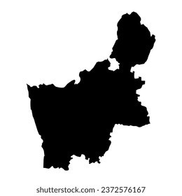 Grodno region map, administrative division of Belarus.