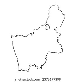 Grodno region map, administrative division of Belarus.