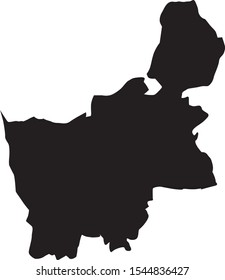 Grodno region map in Belarus