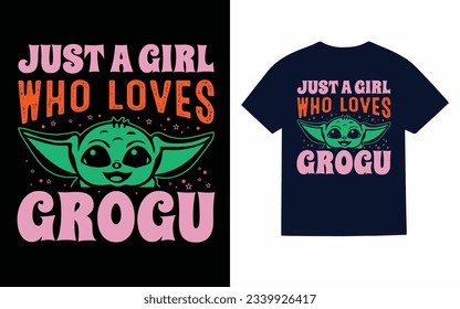 Grogu t shirt design template